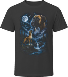 Boxer Howling at the Moon T-Shirt
