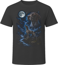 German Shorthaired Pointer Howling at the Moon T-Shirt