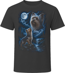 Yorkshire Terrier Howling at the Moon T-Shirt