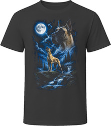 Great Dane Howling at the Moon T-Shirt