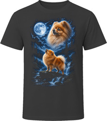 Pomeranian Howling at the Moon T-Shirt