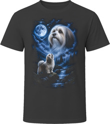 Havanese Howling at the Moon T-Shirt