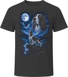 English Springer Spaniel Howling at the Moon T-Shirt