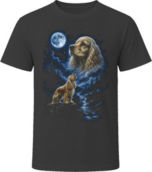 Cocker Spaniel Howling at the Moon T-Shirt