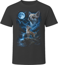 Chihuahua Howling at the Moon T-Shirt