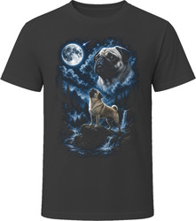 Pug Howling at the Moon T-Shirt