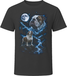 English Bulldog Howling at the Moon T-Shirt