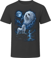 Maltese Howling at the Moon T-Shirt