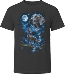 Weimaraner Howling at the Moon T-Shirt