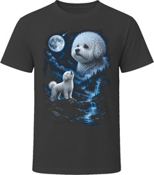 Bichon Frise Howling at the Moon T-Shirt