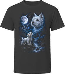 Westie Howling at the Moon T-Shirt