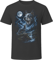 Blue Heeler Howling at the Moon T-Shirt