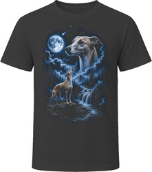 Whippet Howling at the Moon T-Shirt