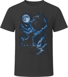 Scottish Terrier Howling at the Moon T-Shirt