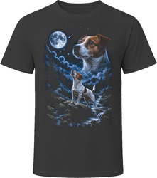 Jack Russell Terrier Howling at the Moon T-Shirt