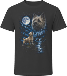 Cairn Terrier Howling at the Moon T-Shirt