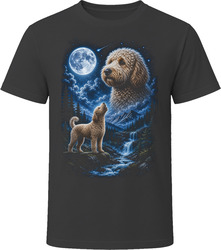 Goldendoodle Howling at the Moon T-Shirt