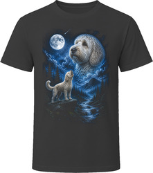Labradoodle Howling at the Moon T-Shirt