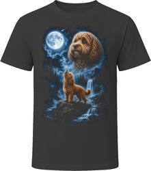Cavapoo Howling at the Moon T-Shirt