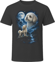 Maltipoo Howling at the Moon T-Shirt