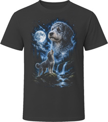 Aussiedoodle Howling at the Moon T-Shirt