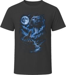 Pitbull Howling at the Moon T-Shirt