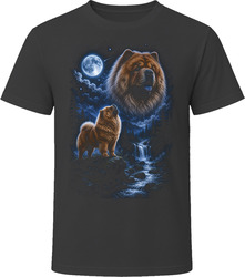 Chow Chow Howling at the Moon T-Shirt
