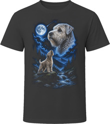 Wheaten Terrier Howling at the Moon T-Shirt
