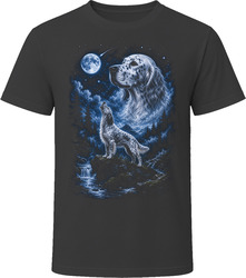 English Setter Howling at the Moon T-Shirt