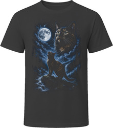 Tortoiseshell Cat Howling at the Moon T-Shirt Tortoiseshell Cat Howling at the Moon T-Shirt
