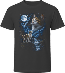 Calico Cat Howling at the Moon T-Shirt Calico Cat Howling at the Moon T-Shirt