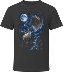 Siamese Cat Howling at the Moon T-Shirt Siamese Cat Howling at the Moon T-Shirt