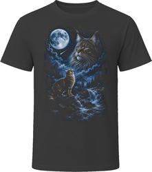 Maine Coon Cat Howling at the Moon T-Shirt Maine Coon Cat Howling at the Moon T-Shirt