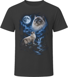 Ragdoll Cat Howling at the Moon T-Shirt Ragdoll Cat Howling at the Moon T-Shirt