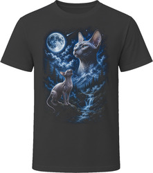 Sphynx Cat Howling at the Moon T-Shirt Sphynx Cat Howling at the Moon T-Shirt