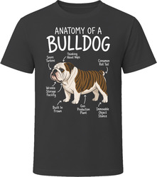 Anatomy of a Bulldog Funny Bulldog Dog Lover Gift T-Shirt Anatomy of a Bulldog Funny Bulldog Dog Lover Gift T-Shirt