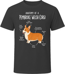 Anatomy of a Pembroke Welsh Corgi Funny Pembroke Welsh Corgi Dog Lover Gift T-Shirt Anatomy of a Pembroke Welsh Corgi Funny Pembroke Welsh Corgi Dog Lover Gift T-Shirt