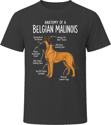 Anatomy of a Belgian Malinois Funny Belgian Malinois Dog Lover Gift T-Shirt Anatomy of a Belgian Malinois Funny Belgian Malinois Dog Lover Gift T-Shirt