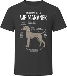 Anatomy of a Weimaraner Funny Weimaraner Dog Lover Gift T-Shirt