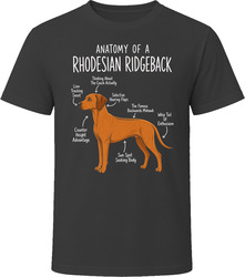 Anatomy of a Rhodesian Ridgeback Funny Rhodesian Ridgeback Dog Lover Gift T-Shirt