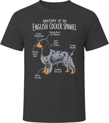 Anatomy of an English Cocker Spaniel Funny English Cocker Spaniel Dog Lover Gift T-Shirt
