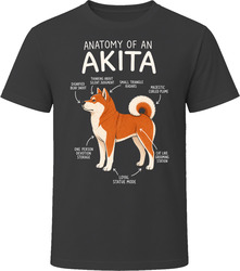 Anatomy of an Akita Funny Akita Dog Lover Gift T-Shirt