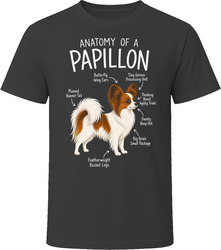Anatomy of a Papillon Funny Papillon Dog Lover Gift T-Shirt