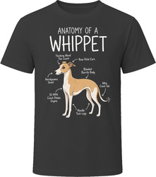 Anatomy of a Whippet Funny Whippet Dog Lover Gift T-Shirt