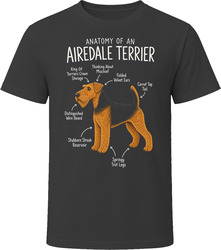 Anatomy of an Airedale Terrier Funny Airedale Terrier Dog Lover Gift T-Shirt