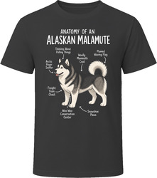 Anatomy of an Alaskan Malamute Funny Alaskan Malamute Dog Lover Gift T-Shirt