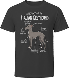 Anatomy of an Italian Greyhound Funny Italian Greyhound Dog Lover Gift T-Shirt