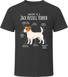 Anatomy of a Jack Russell Terrier Funny Jack Russell Terrier Dog Lover Gift T-Shirt