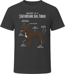 Anatomy of a Staffordshire Bull Terrier Funny Staffordshire Bull Terrier Dog Lover Gift T-Shirt