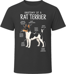 Anatomy of a Rat Terrier Funny Rat Terrier Dog Lover Gift T-Shirt